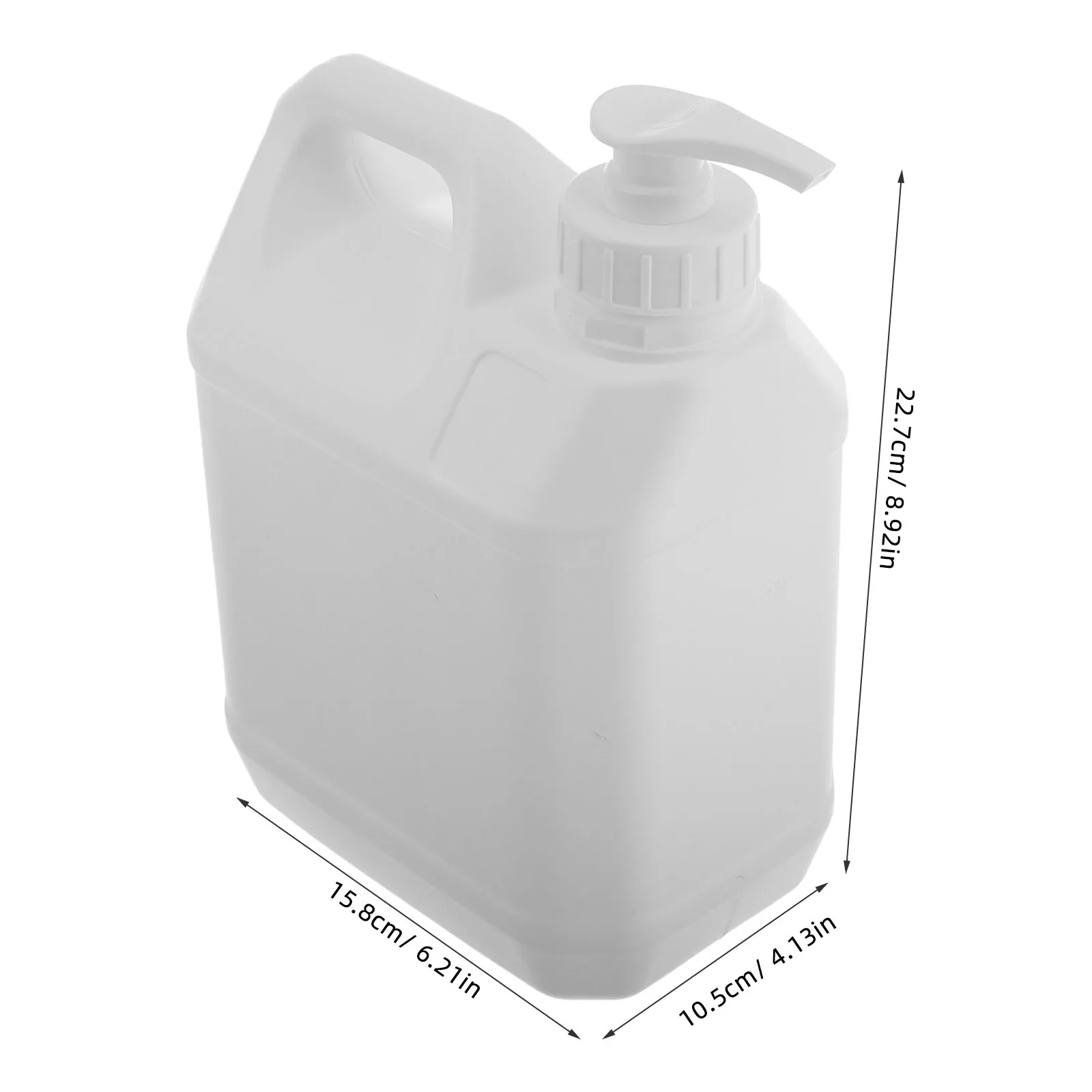 2L Plastic Jug With Pump Reusable White Shower Gel Shampoo Dispenser Large Capacity For Home Travel Gym Liquid Storage Container image 5