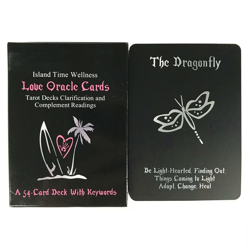 Island Time Wellness Love Oracle Cards Tarot Decks Clarification and Complement Readings a 54 Card Deck with Keywords Games