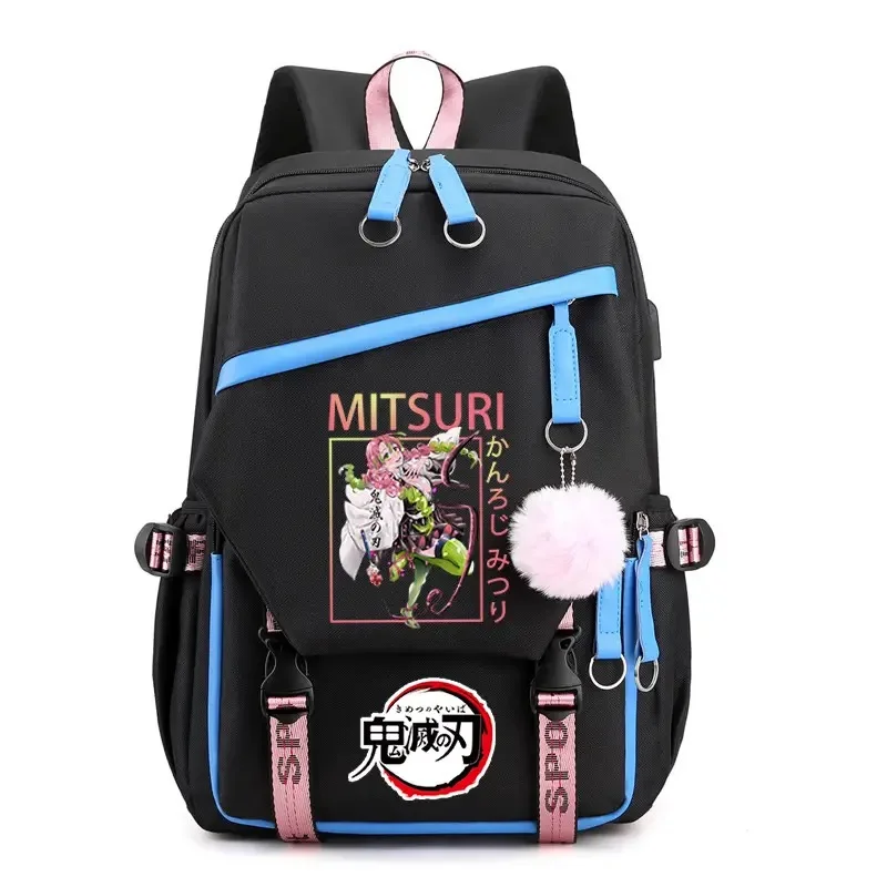 

Demon Slayer Kanroji Mitsuri Cartoon Backpack Teenarges Schoolbag Mochila Boys Girls Children Fashion Travel Outdoor Bags