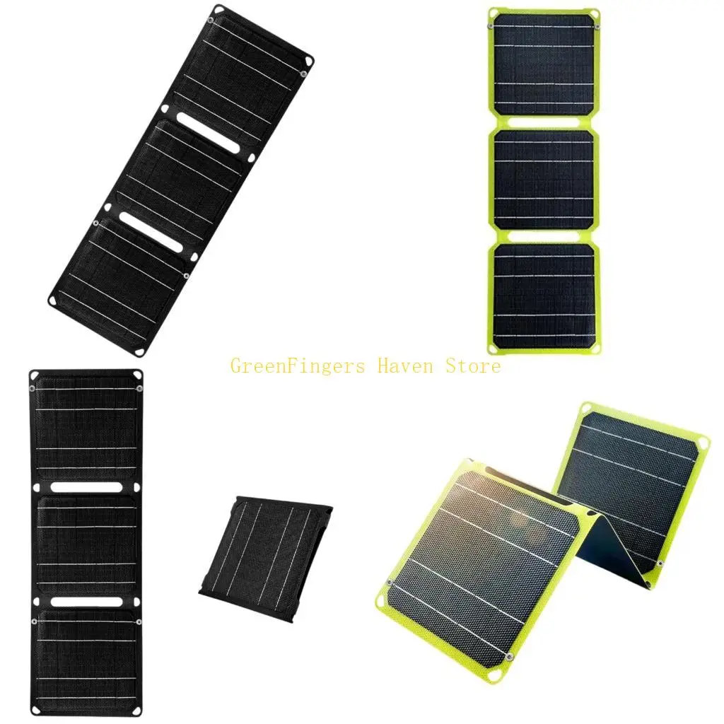

F68D 5V Foldable Solars Panel Double USB Port for Outdoor Activity Daily Casual Use