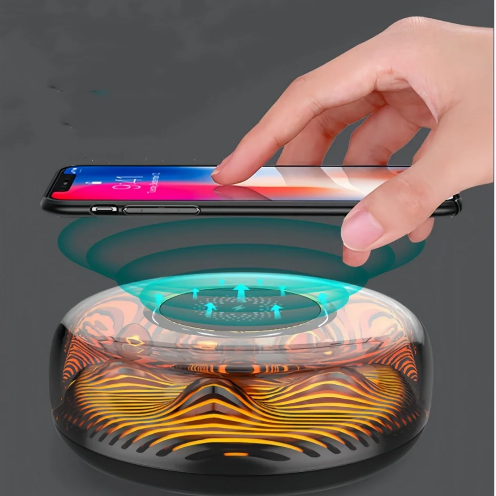 

15 Вт Высокое качество 2-в-1 Быстрое беспроводное зарядное устройство с сенсорным управлением Светодиодная прикроватная лампа Настольная лампа для iPhone Huawei Samsung Xiaomi