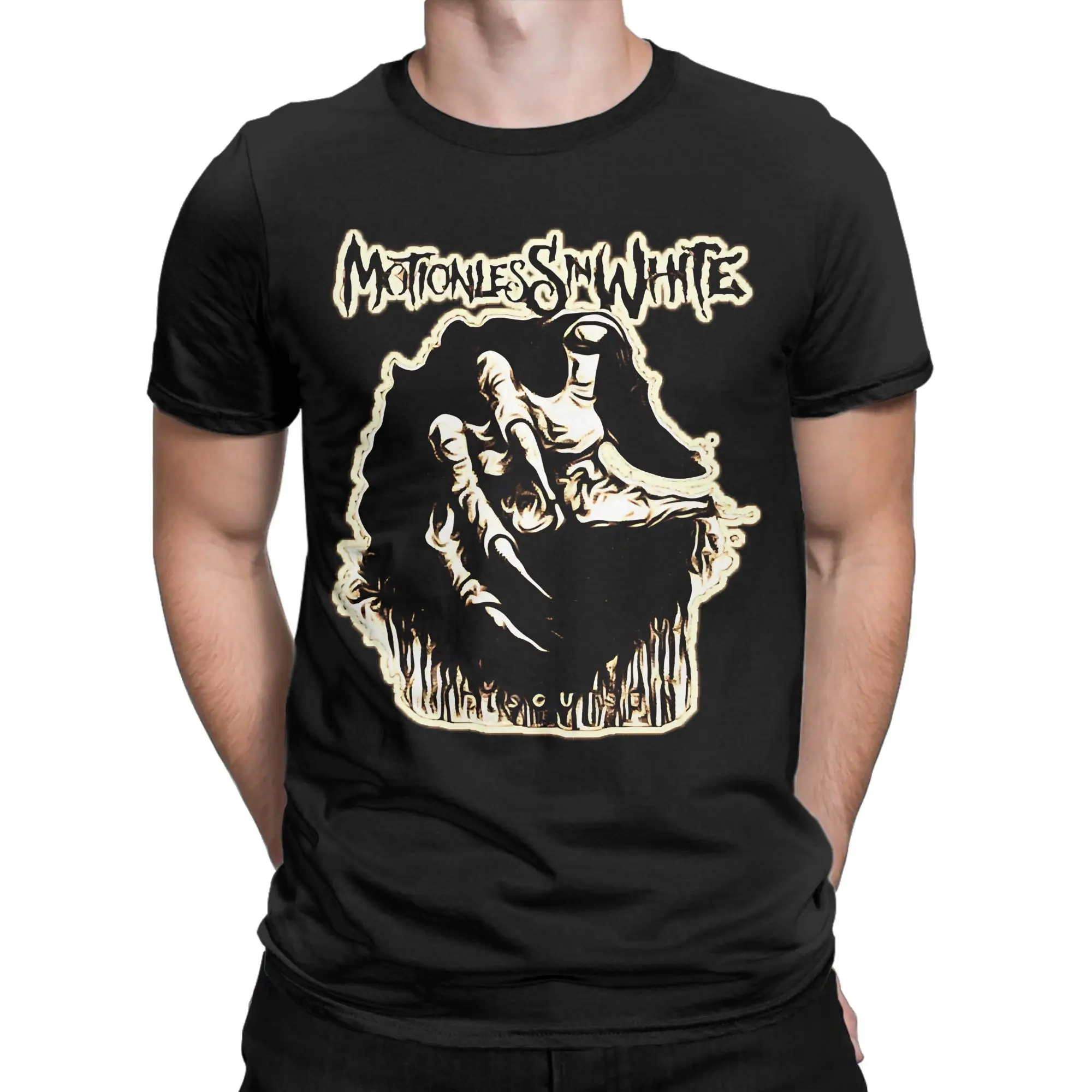 Miw Voices Graveyard Shift Graphic Funny 100% Cotton T-Shirt Motionless in Whitee Tees Tops For Men