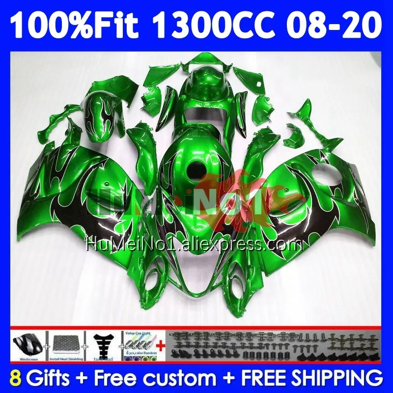 Fairing For SUZUKI Hayabusa GSXR-1300 GSXR 1300 128No.90 GSXR1300 08 09 10 11 Green flame 12 13 14 2015 2016 2017 2018 2019 2020