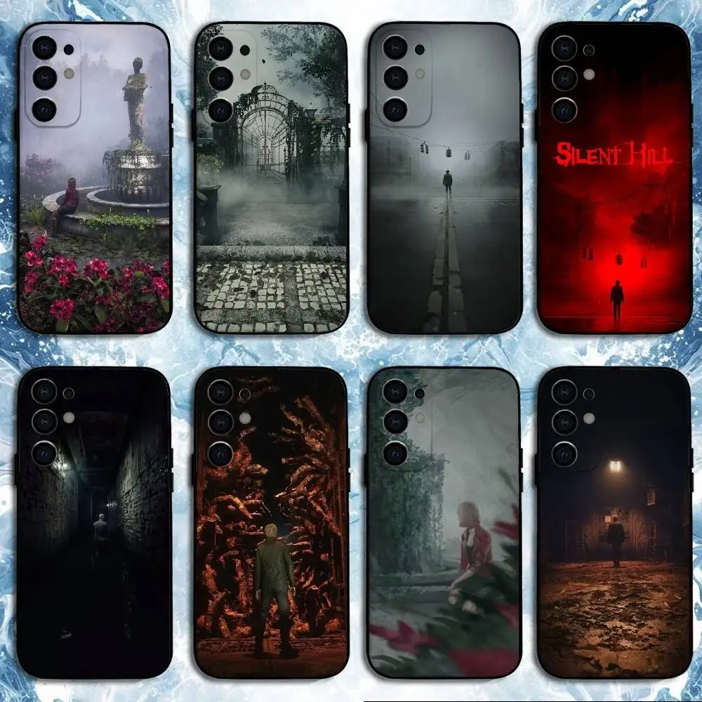 Чехол для телефона S-Silent Hill Horror для Samsung S25, S24, S23, S22, S21, S20, Plus, Fe, Lite, другие черные чехлы