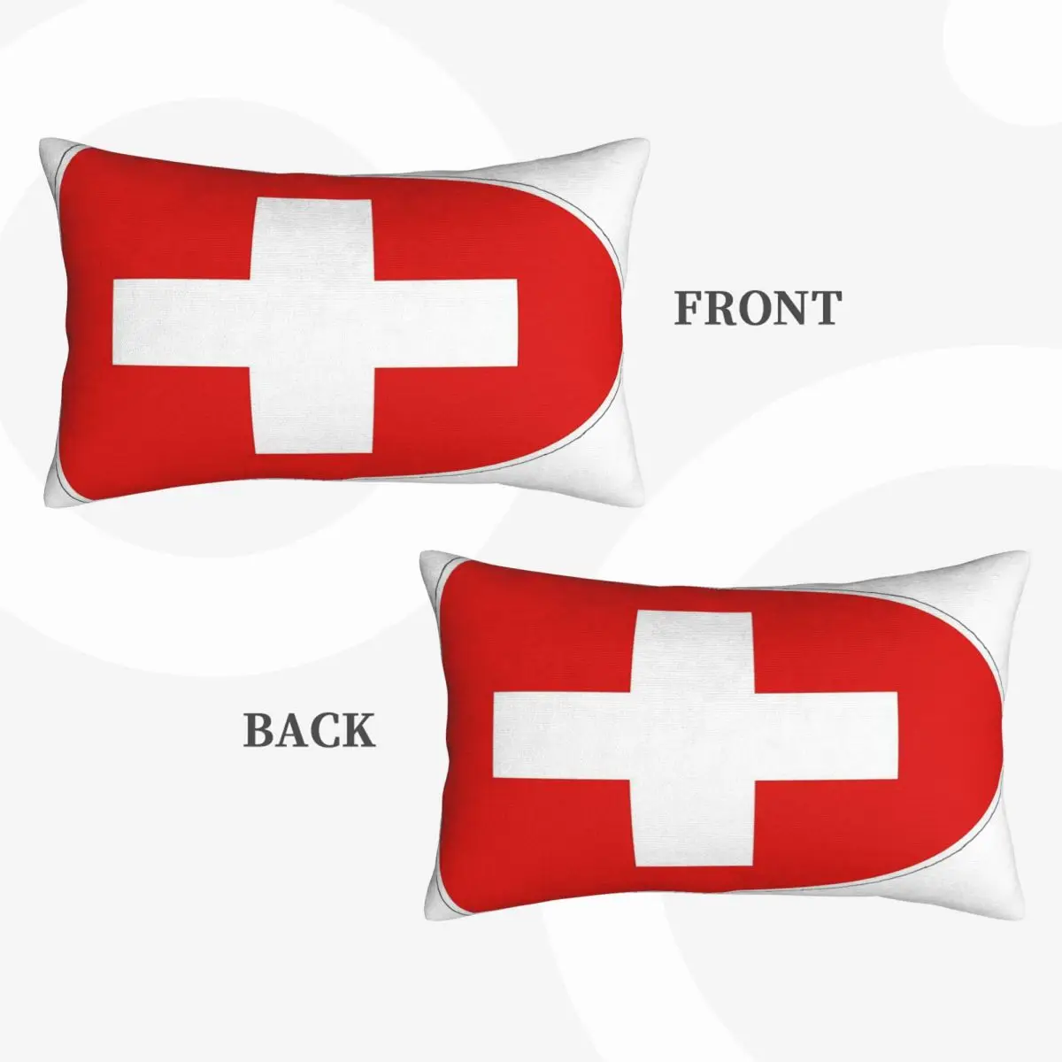 Coat Of Arms Of Switzerland Flag Rectangle Pillowcase Cushion Cover Decor Bedroom Bed Home Comfort Throw Pillow