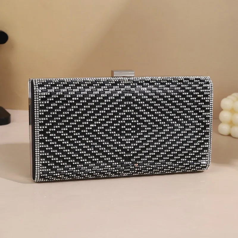 Glossy Evening Bags Women's Birthday Party Clutch Night Party Sparkle Glitter Bag Classic Blingbling Hangbag Silver Black