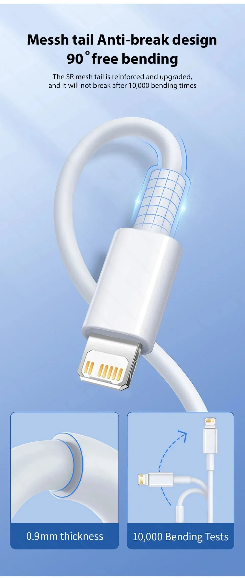 PD 20W Fast Charging Cable 1M 2M For Apple iPhone 11 13 12 14 Pro Max Plus Data Line Cables Quick Charge Phone Accessories
