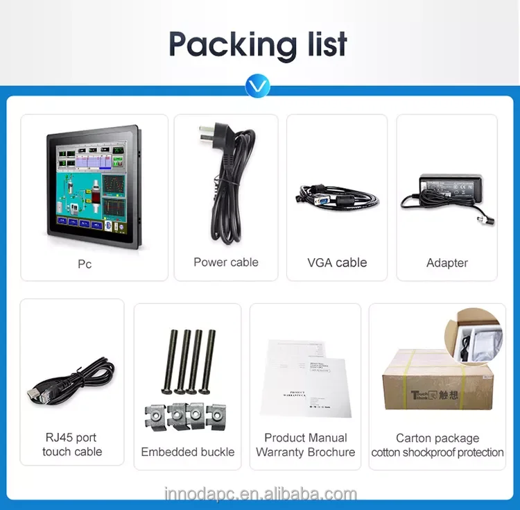 Sunligt Readeable IP67 Waterproof Linux Industrial Embedded Touch Sreen Panel Pc