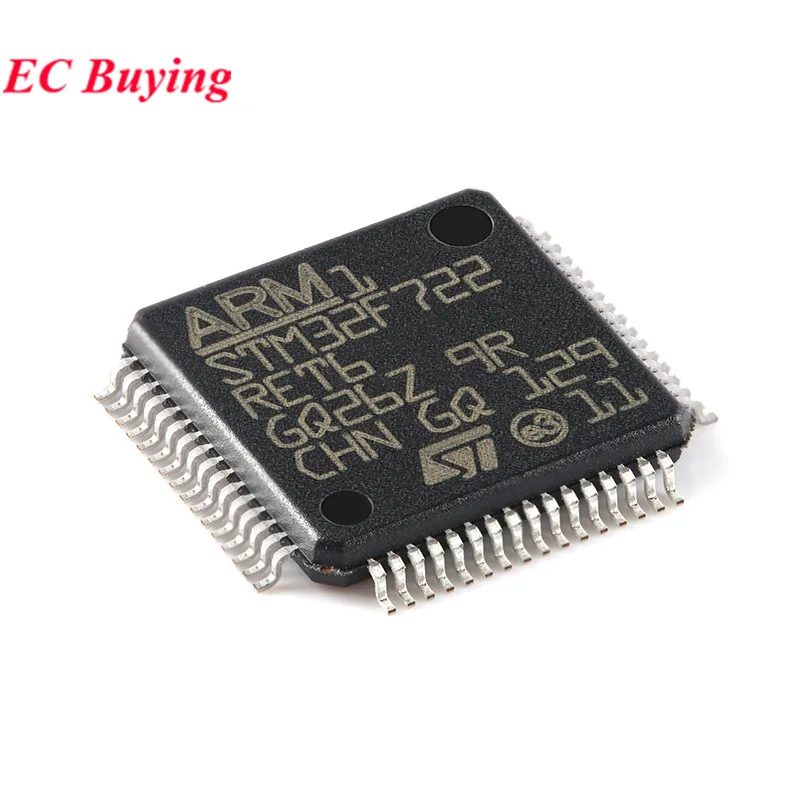 5 pz/1 pz STM32F722 STM32F722RET6 STM32 F722RE F722RET6 LQFP-64 ARM Cortex-M7 32-Bit Microcontrollore MCU Controller IC Chip