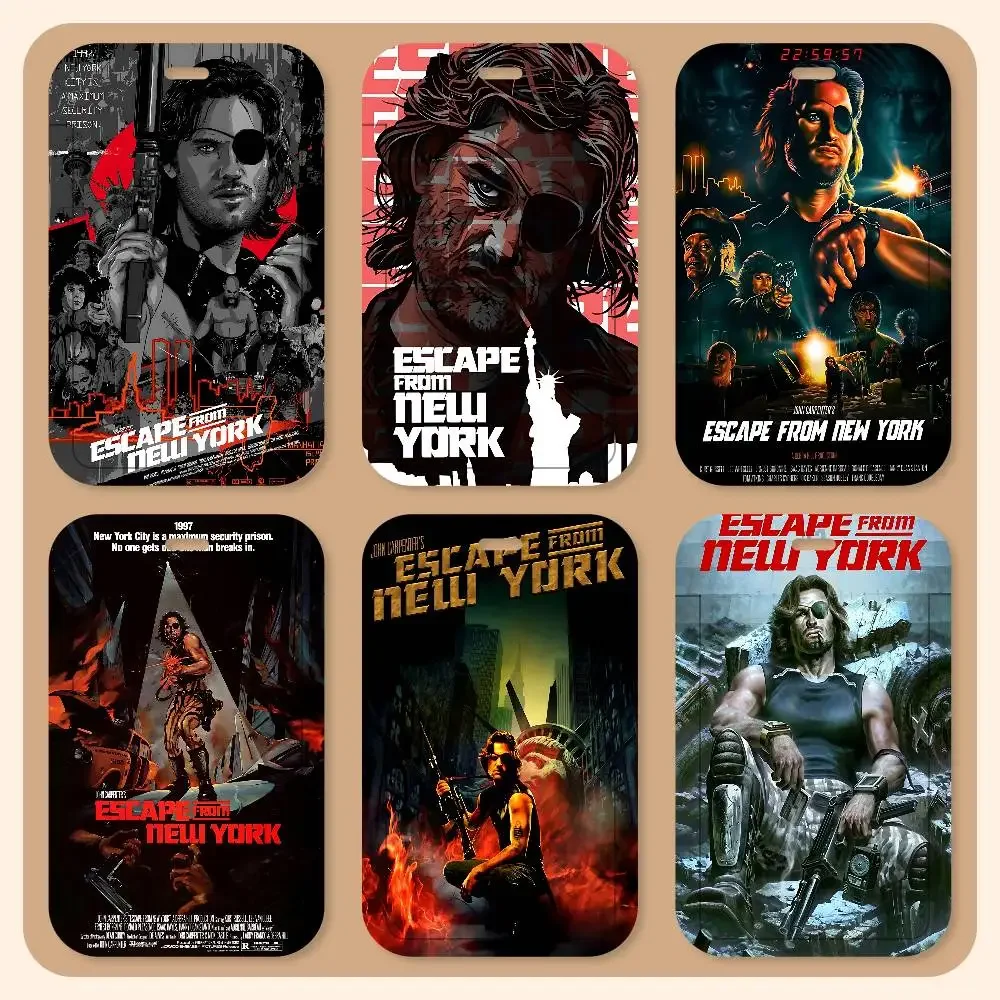 Porta Tarjetas con Cordón Vintage de la Película Escape From New York, Porta Tarjetas de Identificación para Estudiantes, Porta Tarjetas con Correa para el Cuello