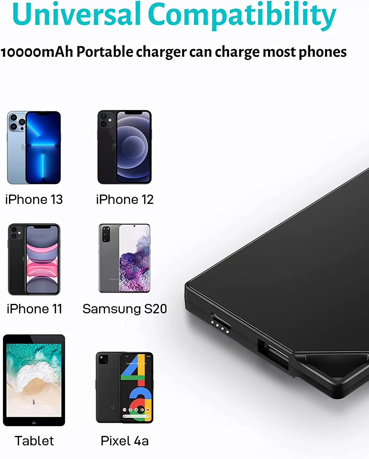 TNTOR Ultra-thin mini 8mm power bank 10000mAh 5v 2A fast charging power bank outdoor battery for iPhone 14 13 12 pro Xiaomi