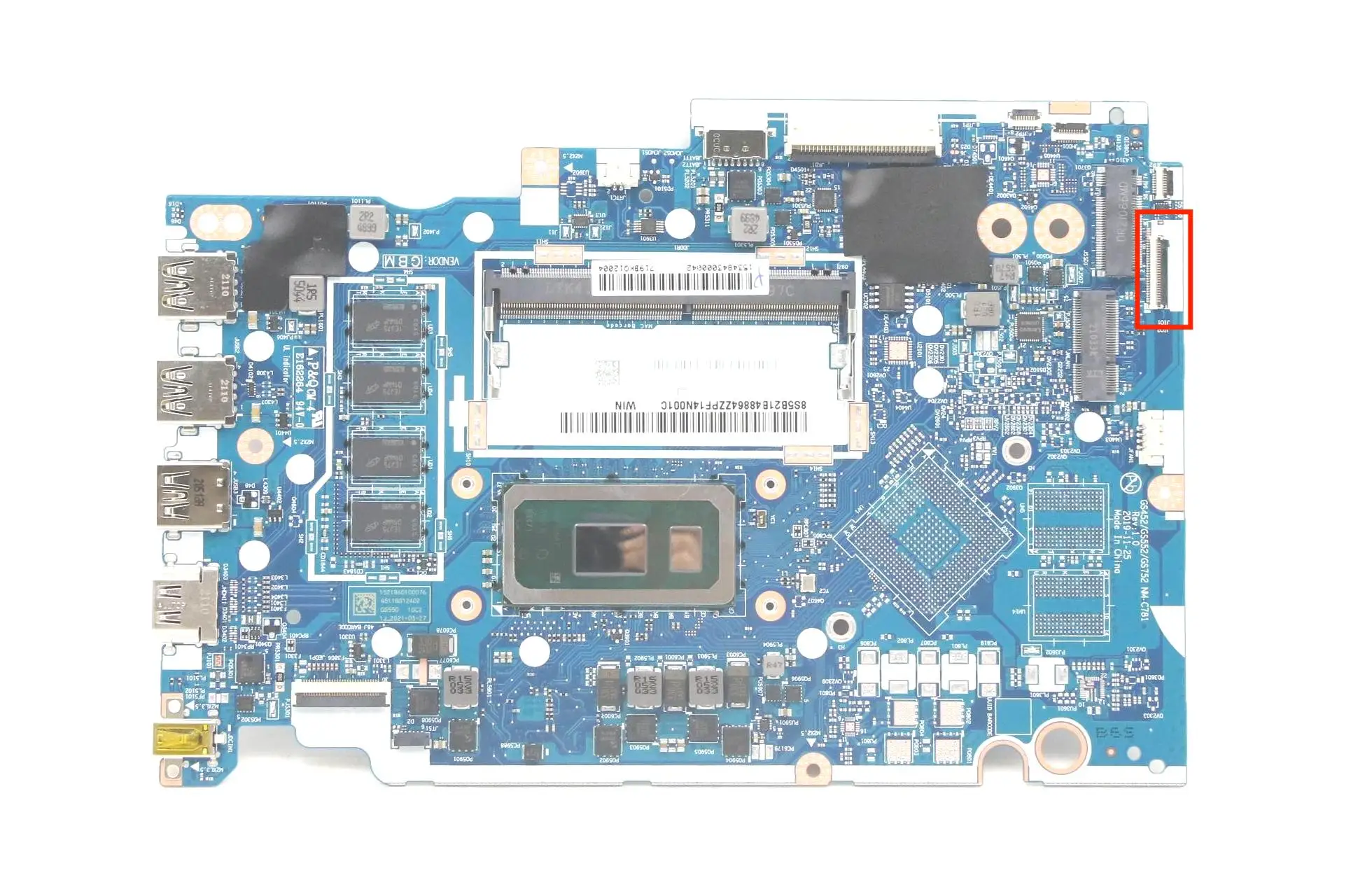 NM-C781 Mainboard For Lenovo ideapad 3-14IML05 ideapad 3-15IML05 Laptop Motherboard With i3 i5 i7 10TH CPU,RAM 4GB 100% Test Ok