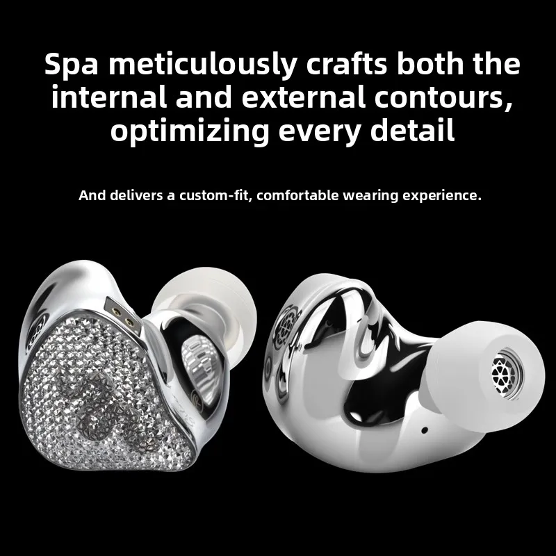 EarAcoustic Audio SPA Hi End Max In Ear HiFi Earphone 11.4 Titanium Silicon Diaphragm Dynamic Driver Wired IEMs Music Earbuds