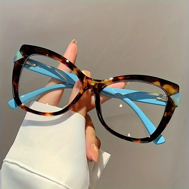 GM LUMIAS gafas de ojo de gato de gran tamaño para mujer, gafas elegantes Vintage con bloqueo de luz azul, nuevas monturas ópticas sin receta a la moda