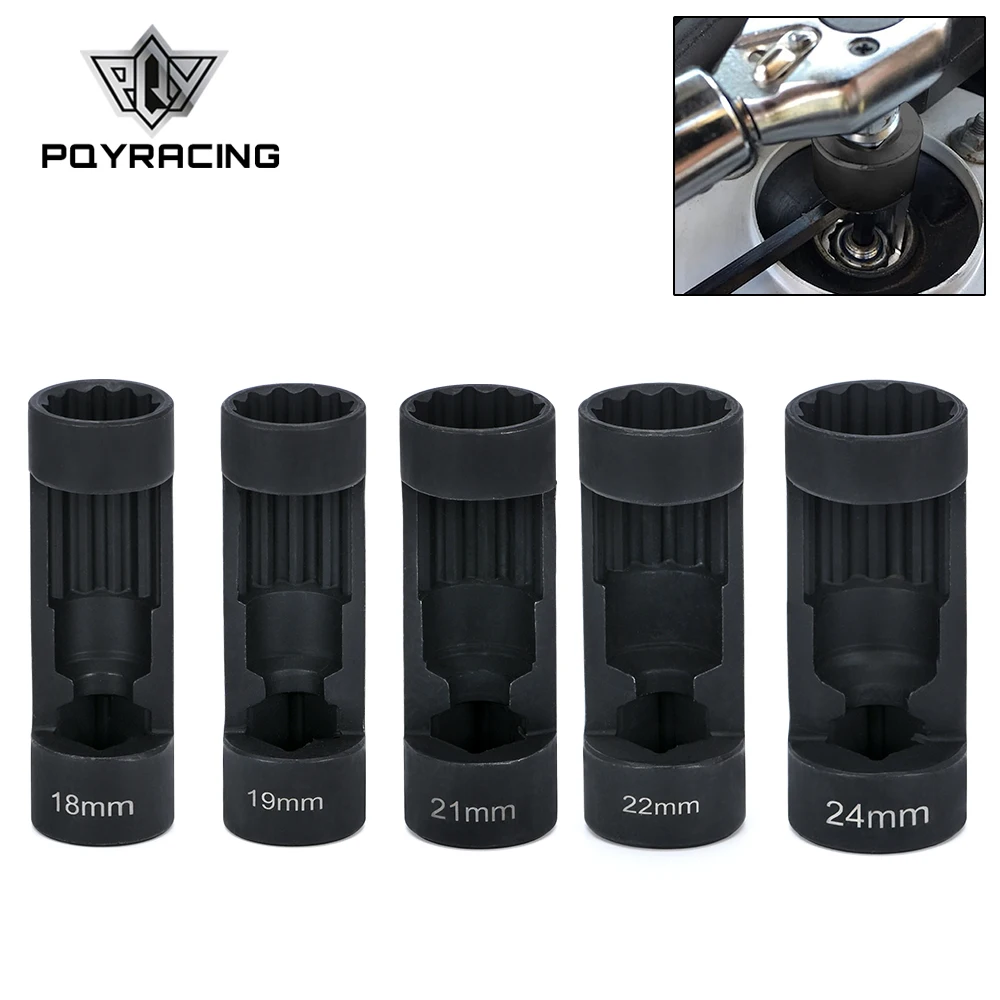 5pcs Front Suspension Strut Nut Socket W/12 Point Sockets 1/2 inch Drive 18mm 19mm 21mm 22mm 24mm