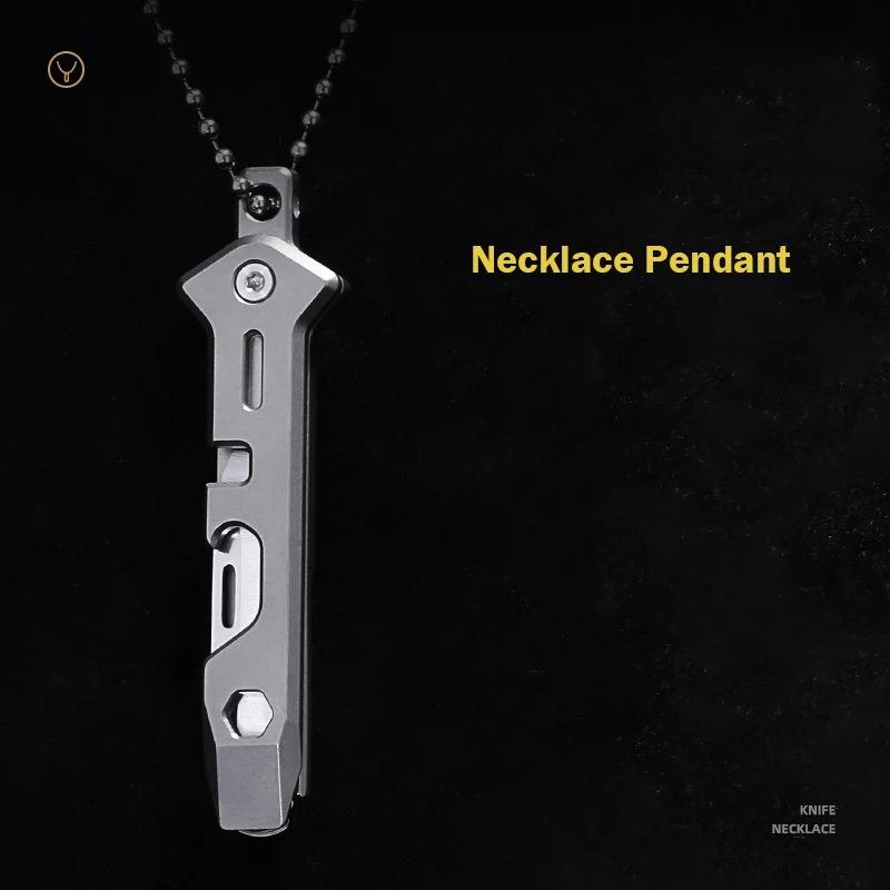 MINI cuchillo plegable de aleación de titanio 8 en 1, abridor de botellas multifuncional, regla, llave de palanca EDC, herramienta para exteriores de autodefensa