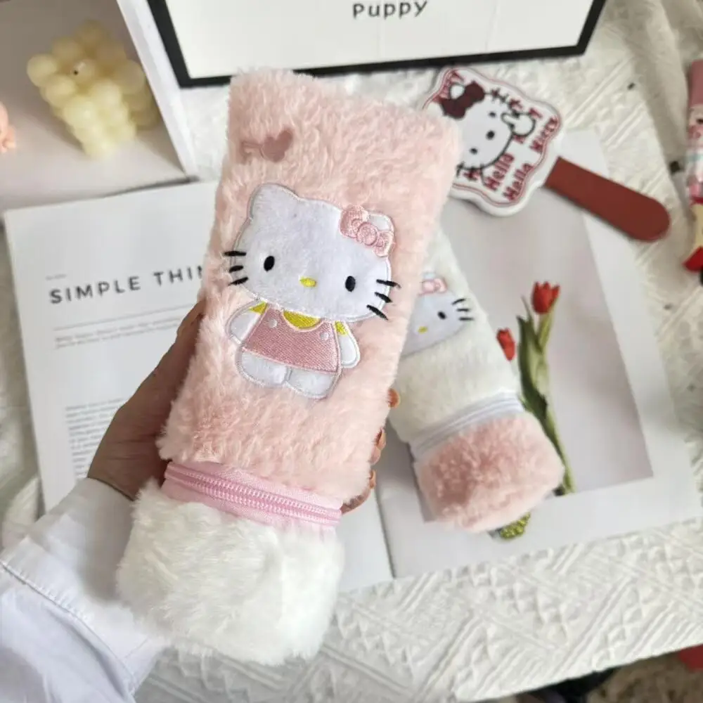 21cm sanrio hello kitty pasta de dente pelúcia moeda zíper bolsa lápis caso standable decoração desktop armazenamento cosméticos presente da menina