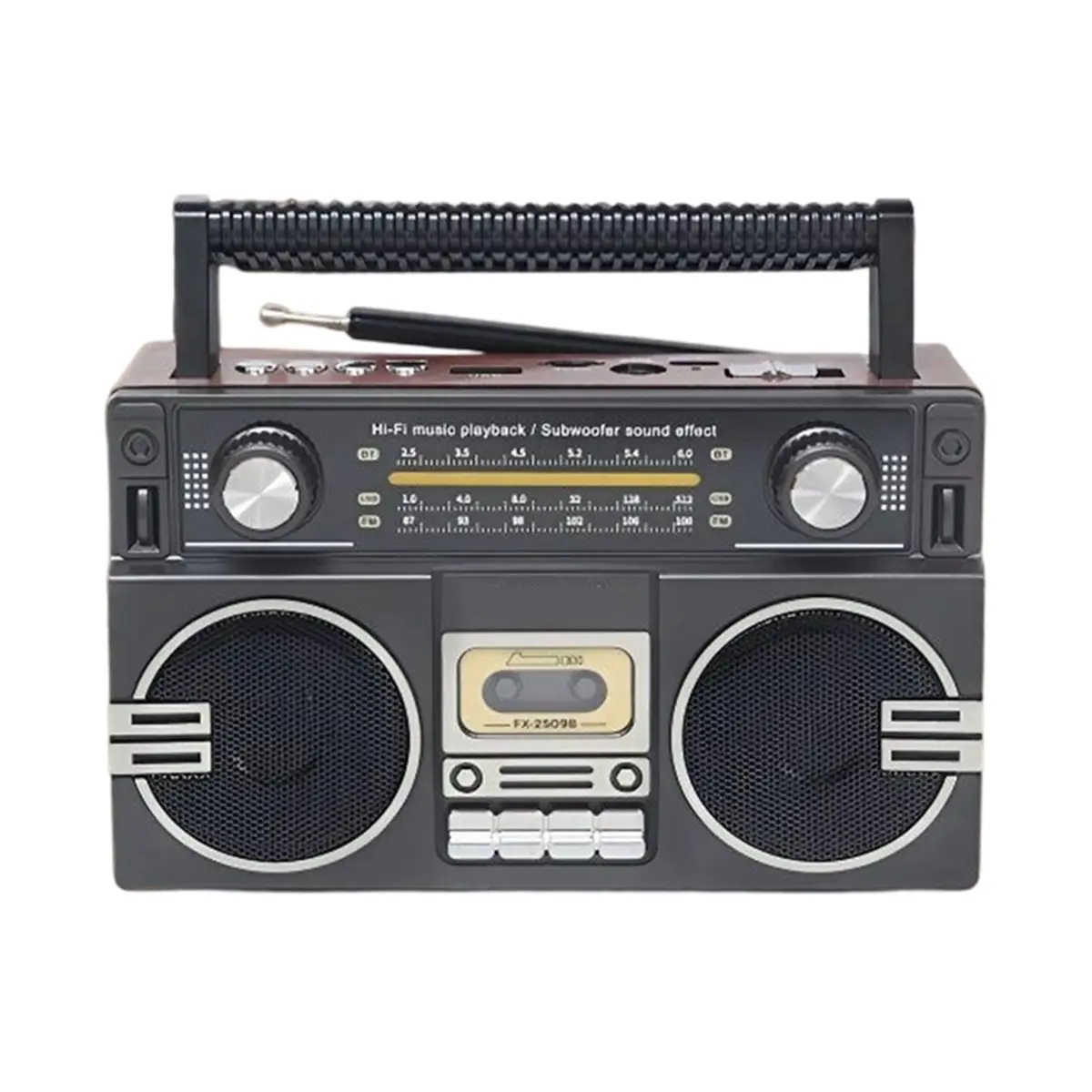 Portable Retro Bluetooth Boom Box Multifunctional Outdoor Stereo Mobile Player Built-in Speakers FM/AM/SW Radio