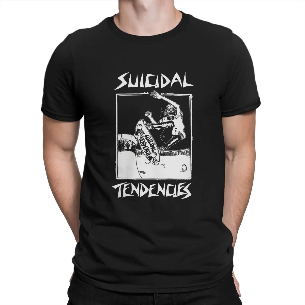 

Skate Men T Shirts Suicidal Tendencies Vintage Tee Shirt Short Sleeve Crew Neck T-Shirts Pure Cotton Birthday Present Clothes