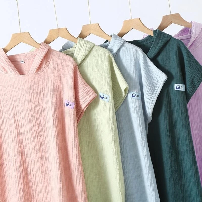 J15U القطن مقنعين عباءة منشفة استحمام للطفل تنفس كيب عباءة لينة وماصة الحمام للسباحة #5