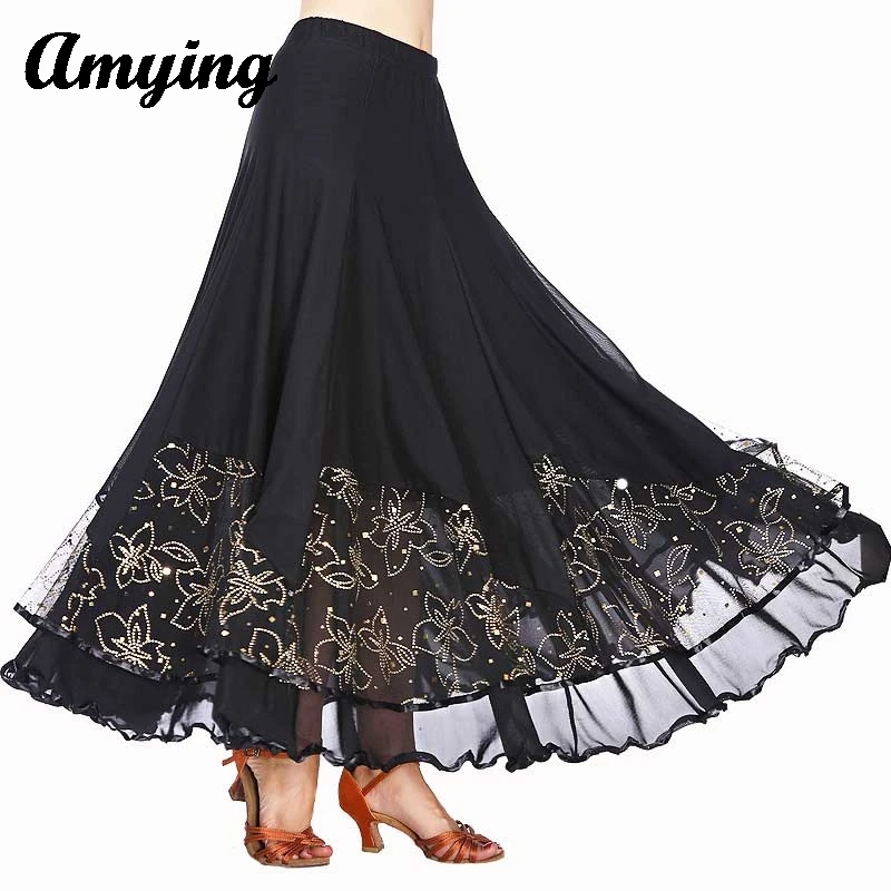 

Modern Dance Stage Competition Dress International Waltz Social Dance Costume Performance Practice Half Body Skirt Swing Dress