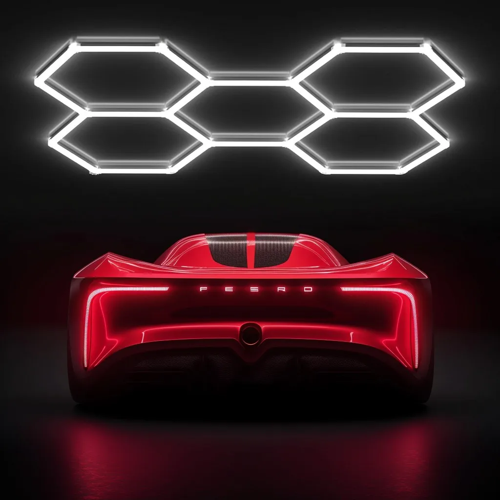 

Hexagon Garage Light 25 Pack Car Tubes 6500K Super Bright 6500K Super Bright 192W, 23040LM Car Detailing Shop Gym