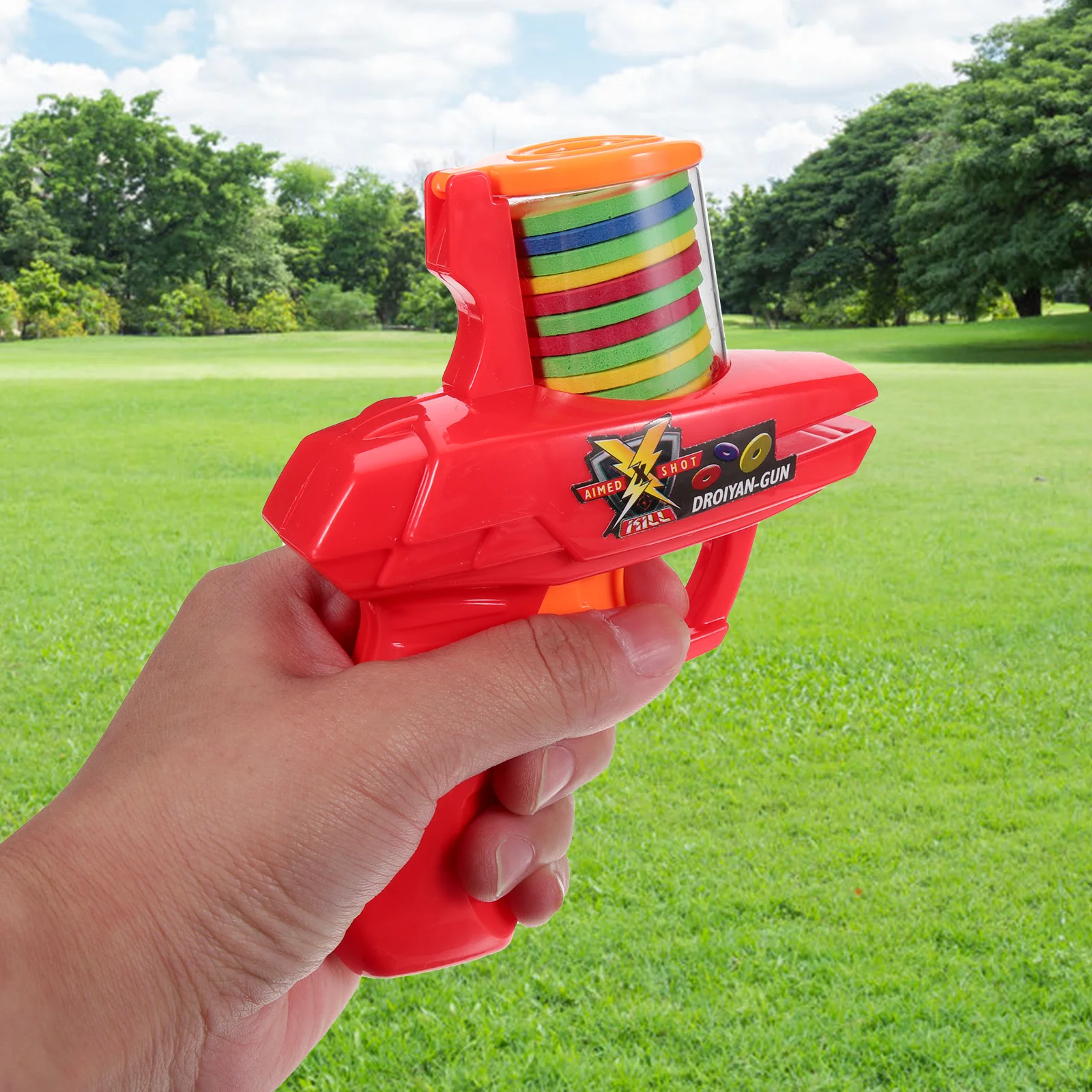 2 Pcs Disc Launcher Flying Toy Plaything Saucer Teasing Outdoor Filler Chasing Sports