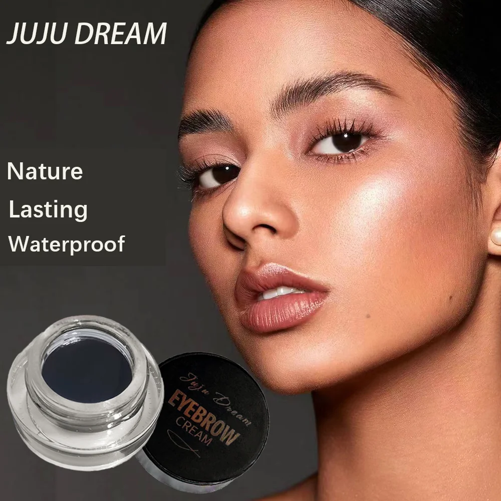 Decorar las cejas con crema de cejas antimanchas Natural y duradera resistente al agua y al sudor + cepillo