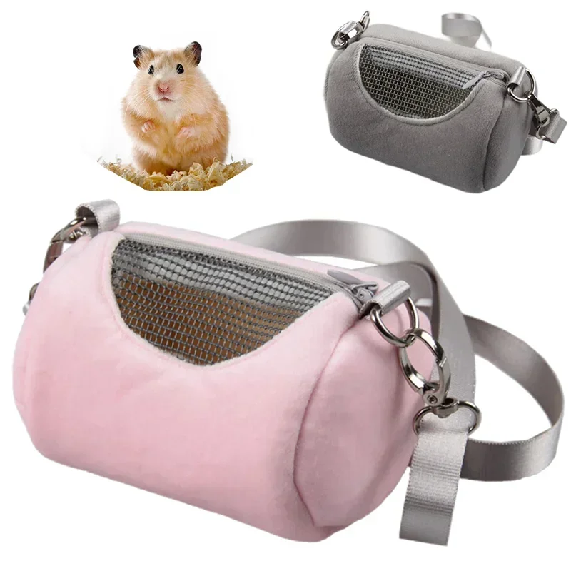 

Hamster Shoulder Bag Travel Carry Pet Outing Backpack Warm and Portable Golden Bear Hamster Small Pet Bag Pet Supplies