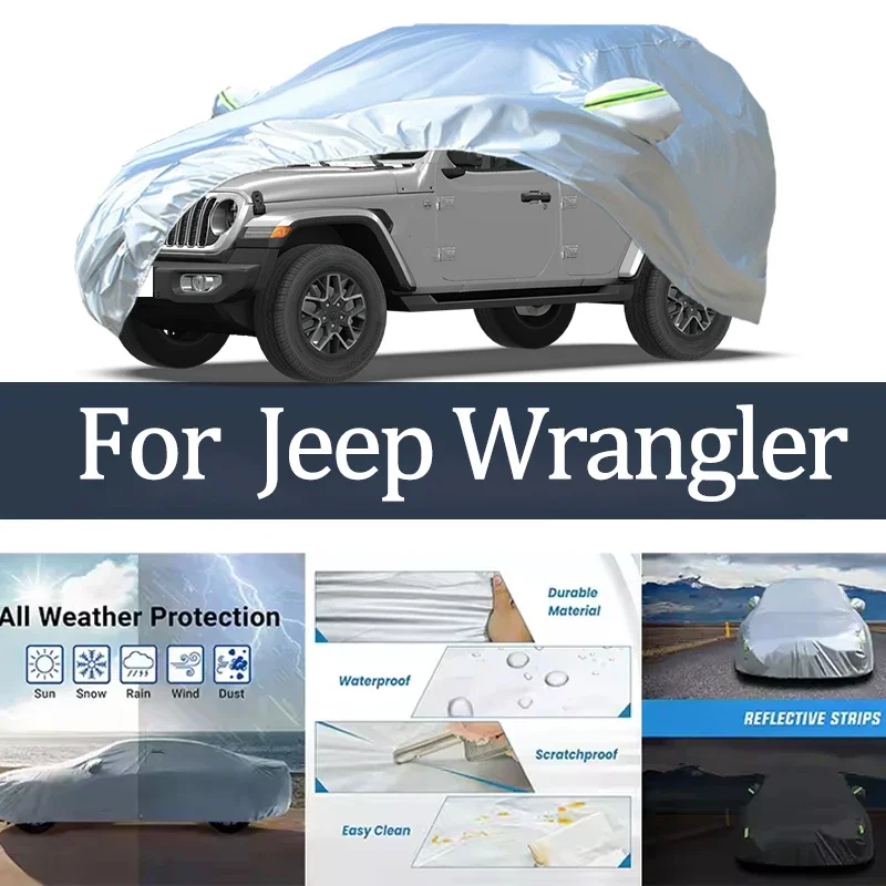 

For Jeep Wrangler Car Cover Outdoor Protection Covers Snow Sunshade Waterproof Dustproof Exterior UV Car Accessories Auto