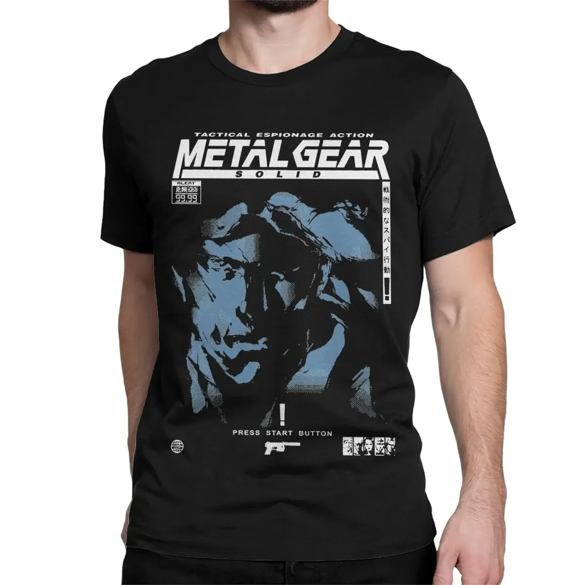 Men Women MGS1 Solid Snake Game T Shirt Metal Gear Cotton Tops Funny Short Sleeve O Neck Tees Classic T-Shirts