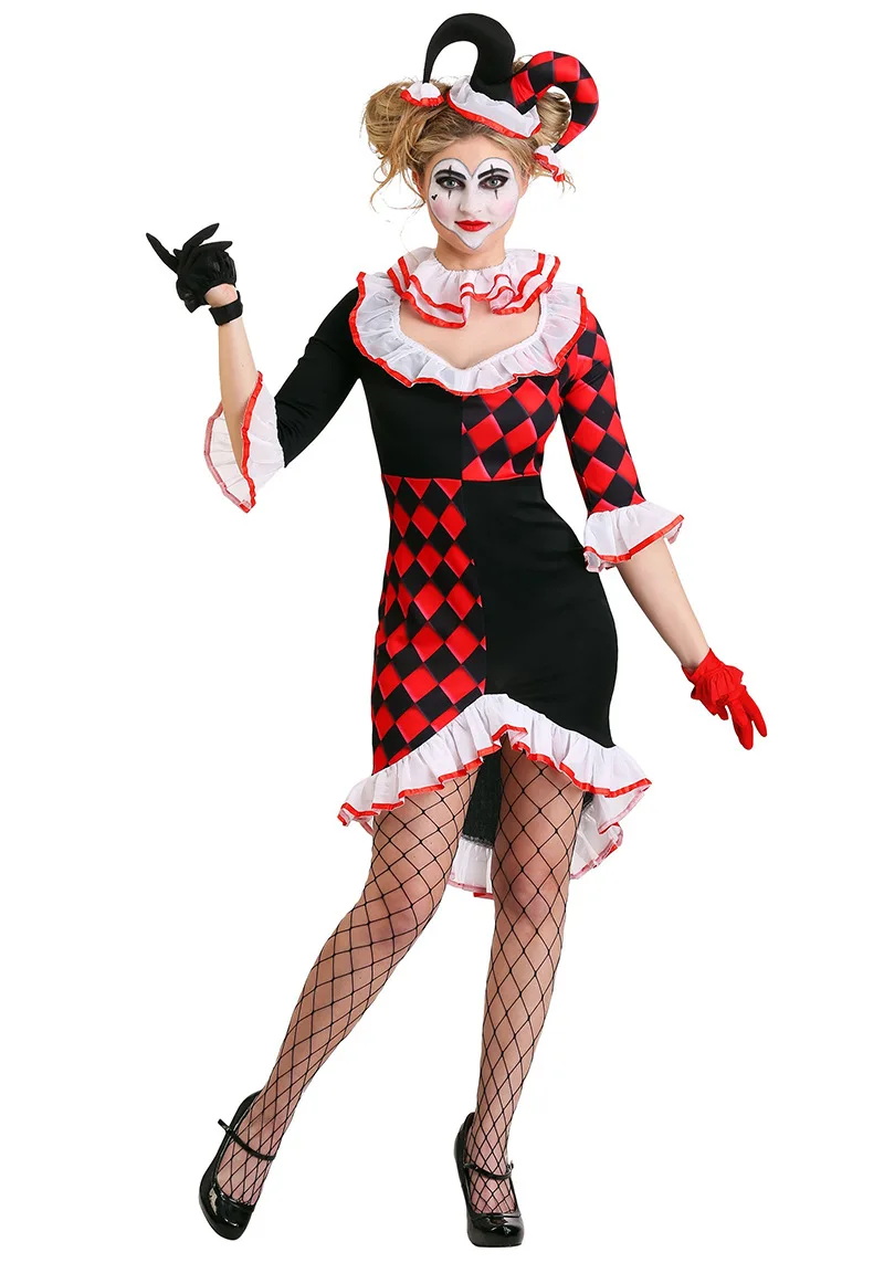 

Halloween cross dressing circus stage costumes funny clown Women's Dress Clothing