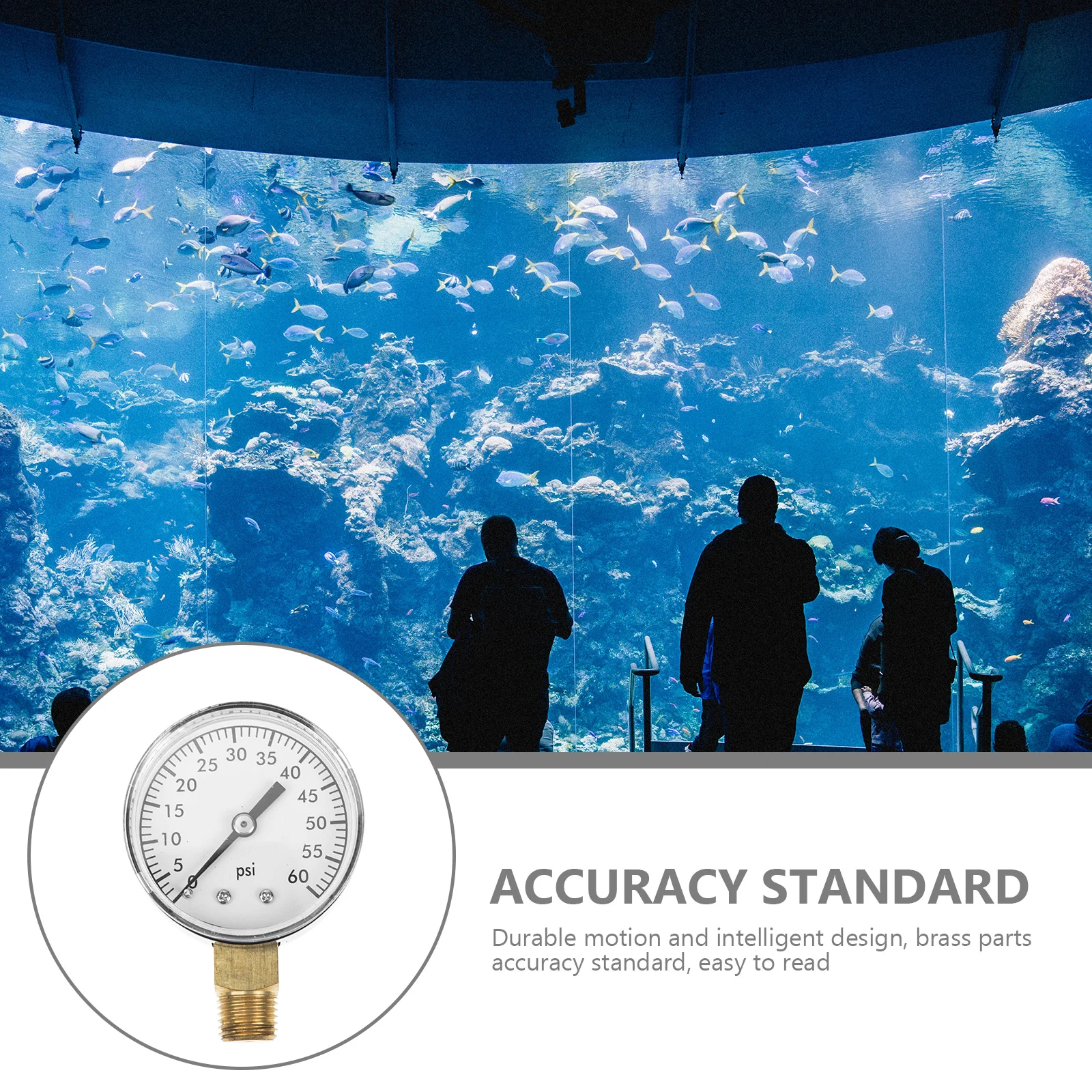 

Water Pressure Gauge for Pool Filter System Professional Grade Brass Construction with Rotating Baffle for Easy Setup and