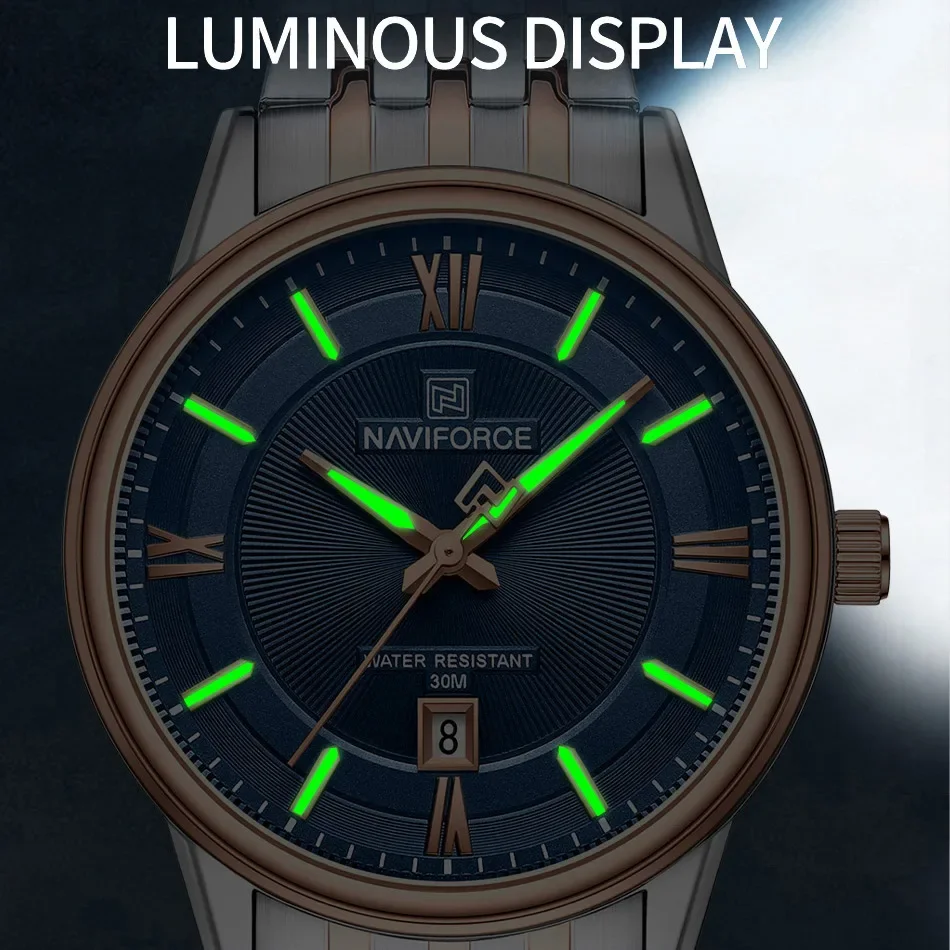 NAVIFORCE New Lover\'s Fashion Watches Luminous Creative Quartz Wristwatches For Men Women Luxury Waterproof Clock Couple Gifts