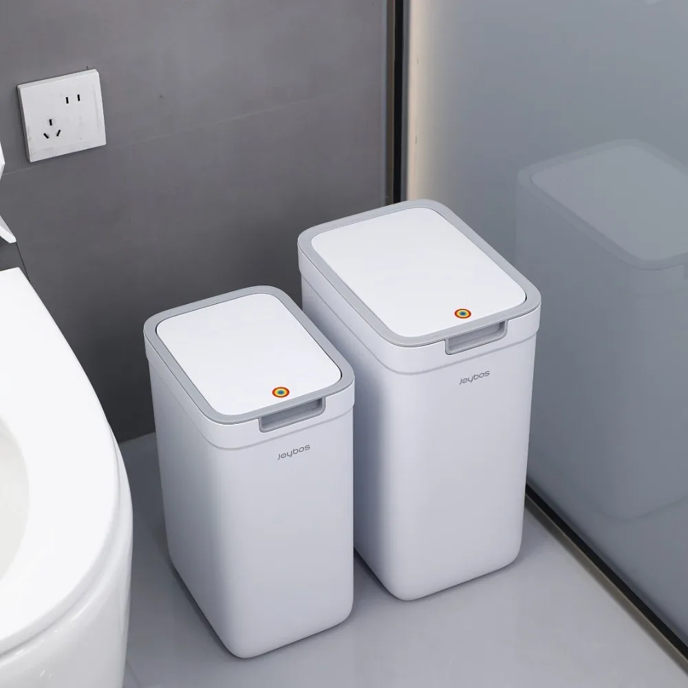 Large Capacity Bathroom Trash Can Odor-Sealing One-Touch Pop-Up Waterproof Garbage Bin Seamless Slim Narrow Gap