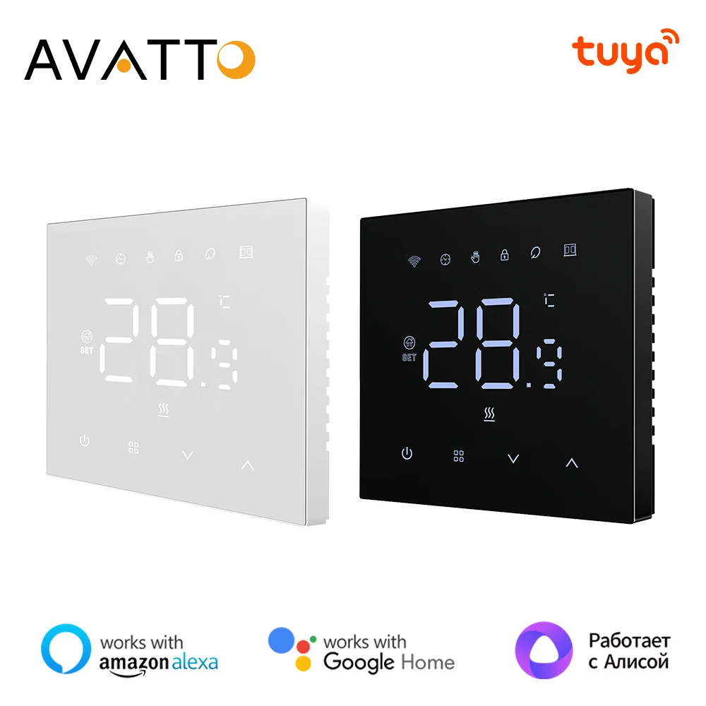 AVATTO Tuya WiFi Smart Thermostat，Electric Heating Water Gas Boiler Temperature Controller Works With Google Home Alexa Alice