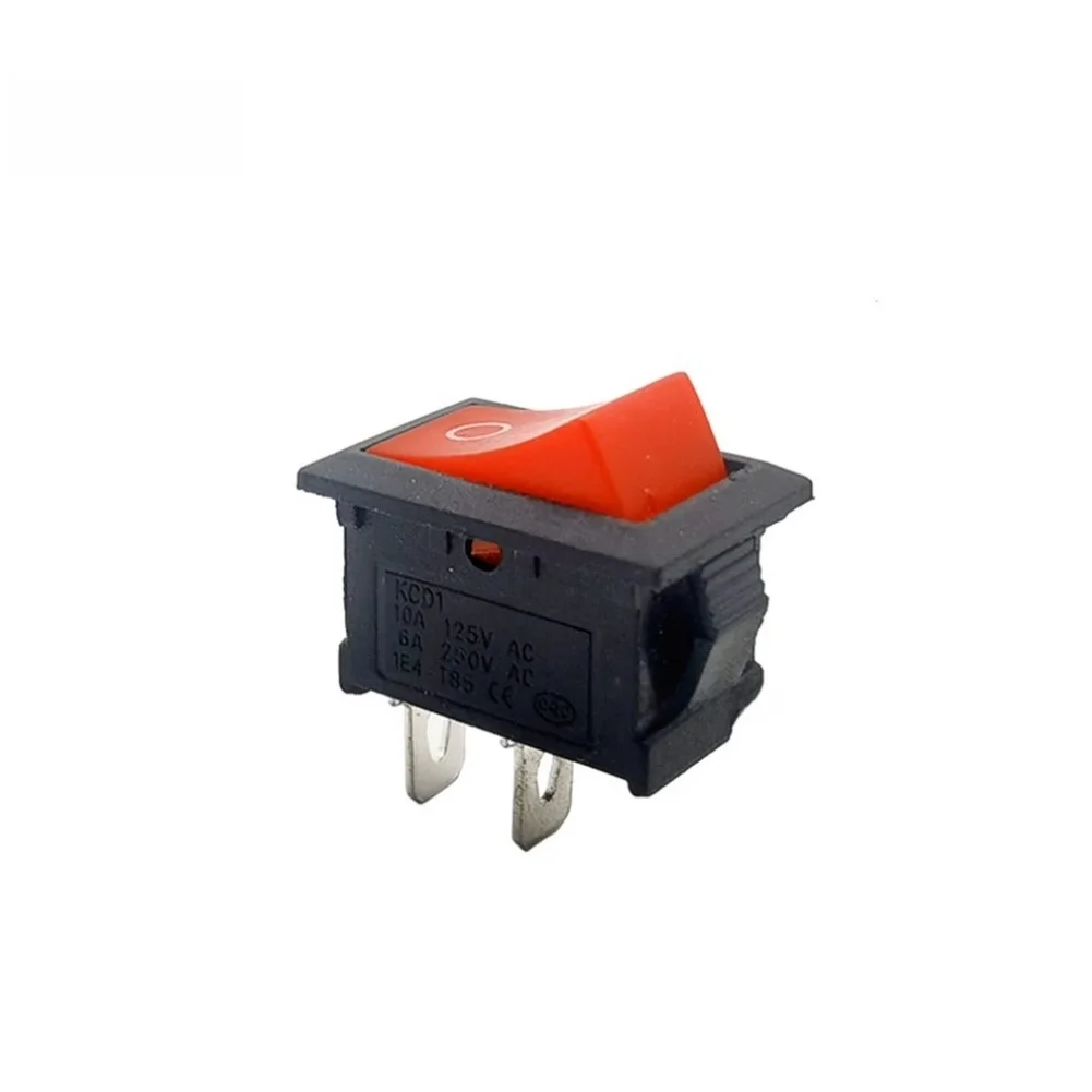 Compact Two Terminal Rocker Switch for Chainsaw Kill Switch Installations in Compact Engine Enclosures and Portable Tool Housing