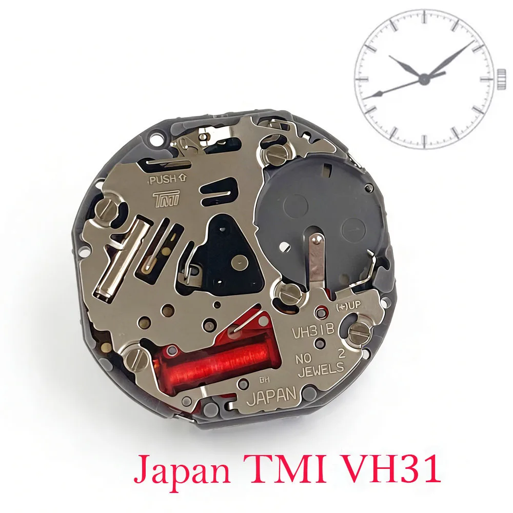 3 Hands VH31 Japan Quartz Watch Movement Sweep Second Replacement Repair Parts TMI VH31B Accessories Tool New
