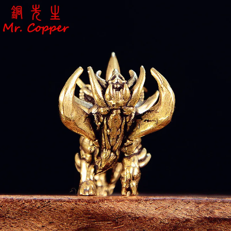 Porcupine Miniatures Figurines Brass Animal Wild Boar Small Statue Desktop Ornaments Vintage Home Decorations Crafts Accessories