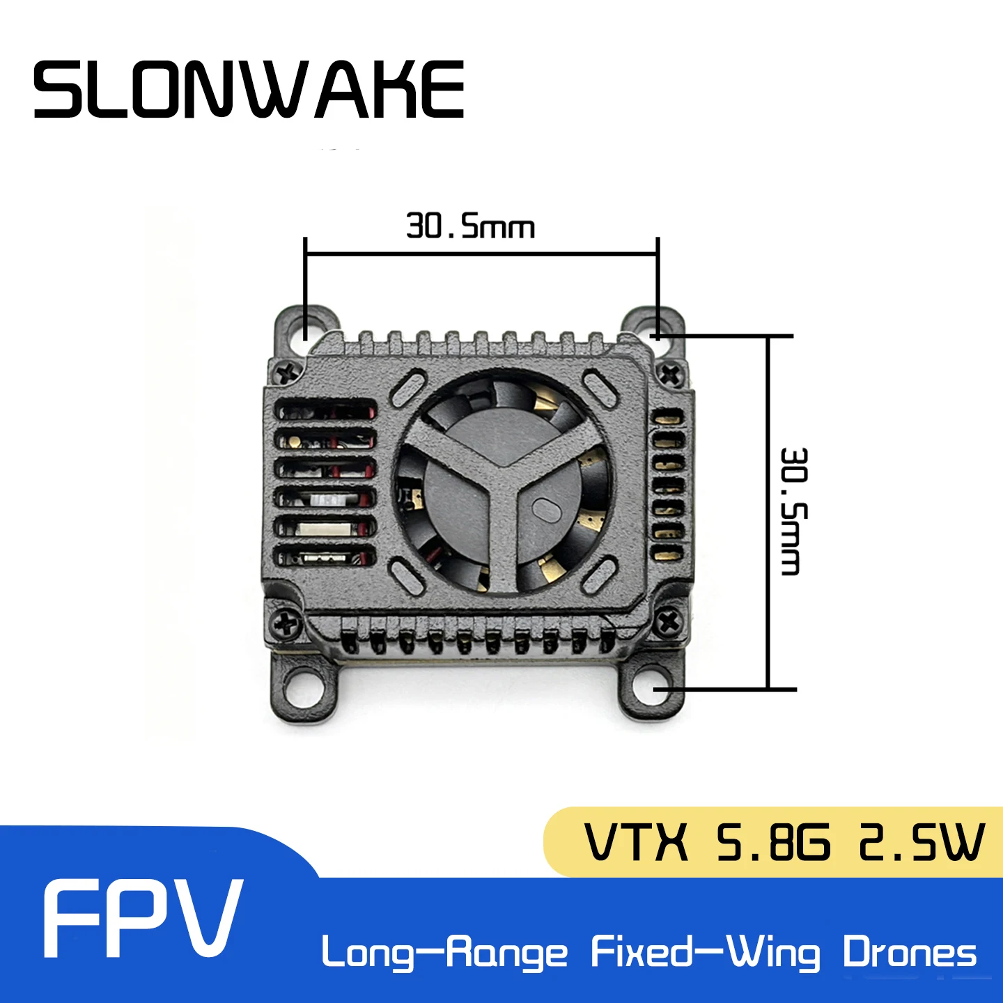RockFlight 5.8G Transmitter2.5W 48CH Wireless Video Transmitter support IRC Protocol and MMCX Antenna Interface 7-28V
