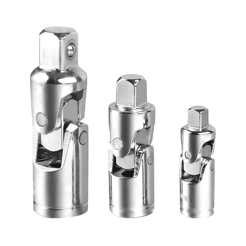 Universal Joint Wrench Socket Adapter, Flexible Manual Socket, Impact Tool, 1/4, 3/8, 1/2 Sleeve, Bendable Extension Bar Adapter