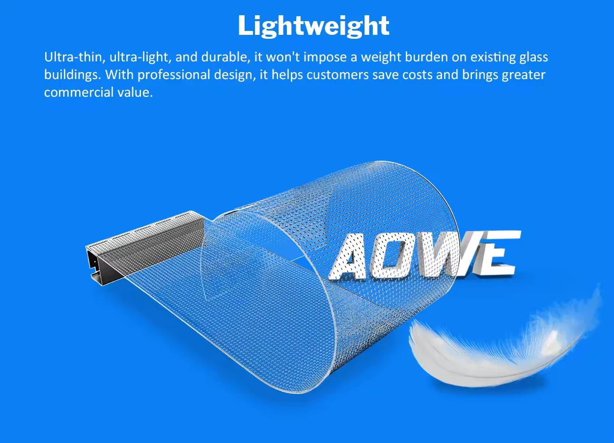 P10 داخلي LED علبة عرض شفافة 1000 * 240 مم لوحة كاملة الألوان عالية السطوع نافذة شاشة عرض إعلانية #5