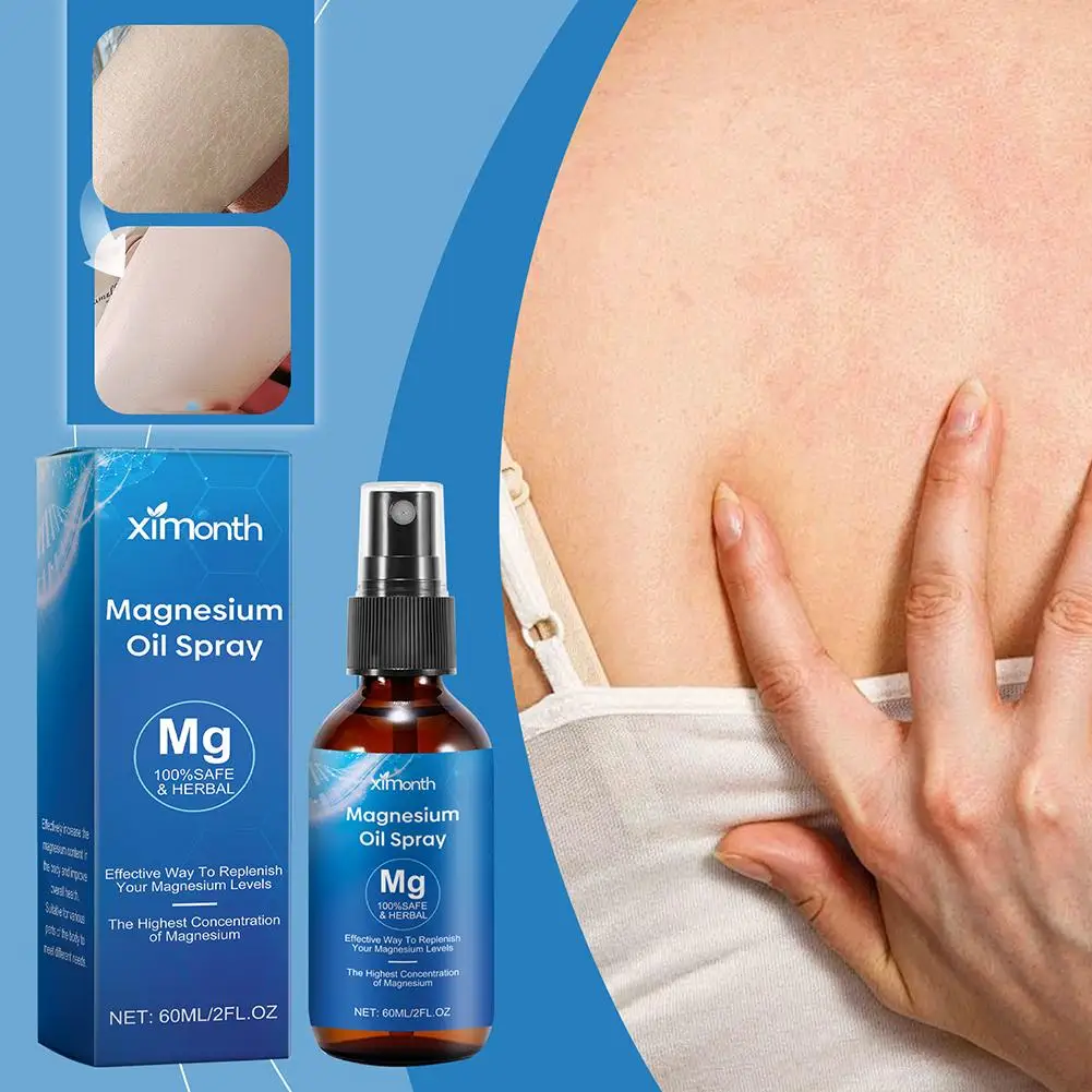 Spray de aceite de magnesio Natural, mejora el sueño, nutre la piel, alivia el dolor muscular, fácil de absorber, productos de belleza para el cuidado de la piel