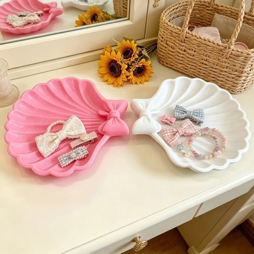 3D Printed 3D Printed Bow Storage Box Bowknot Love Heart Shell Shape Trinket Dish Ring Holder Plastic Large Capacity