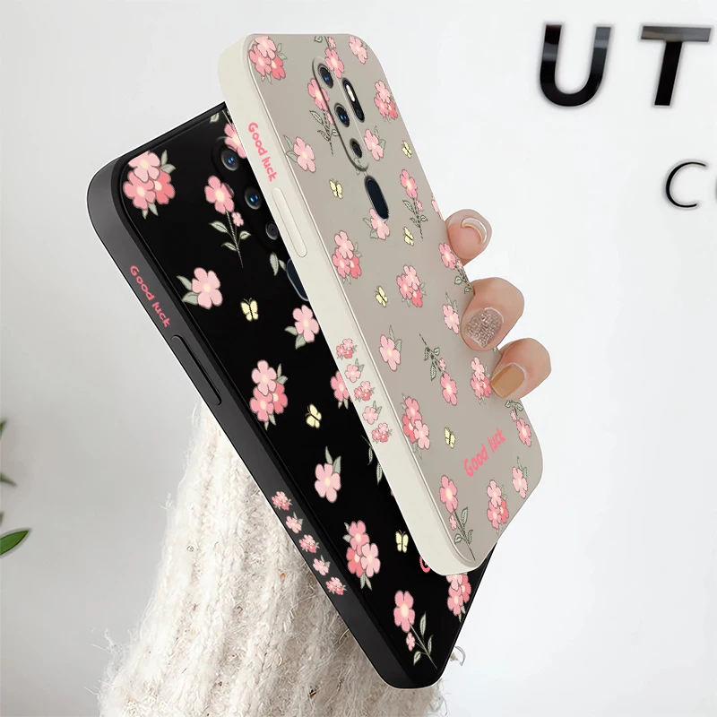 Flower Butterfly Soft Phone Case For OPPO A9 A9X K9 A8 A7X A7 K7X AX5 K5 A5 A5S A3S A1 Pro Silicone Shockproof Bumper Back Cover