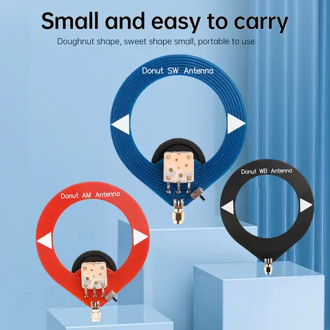 10kHz-180MHz 미니 루프 안테나 도넛 광대역 안테나 루핑 안테나 라디오 워키 토키 SDR 용 저임피던스 변환기