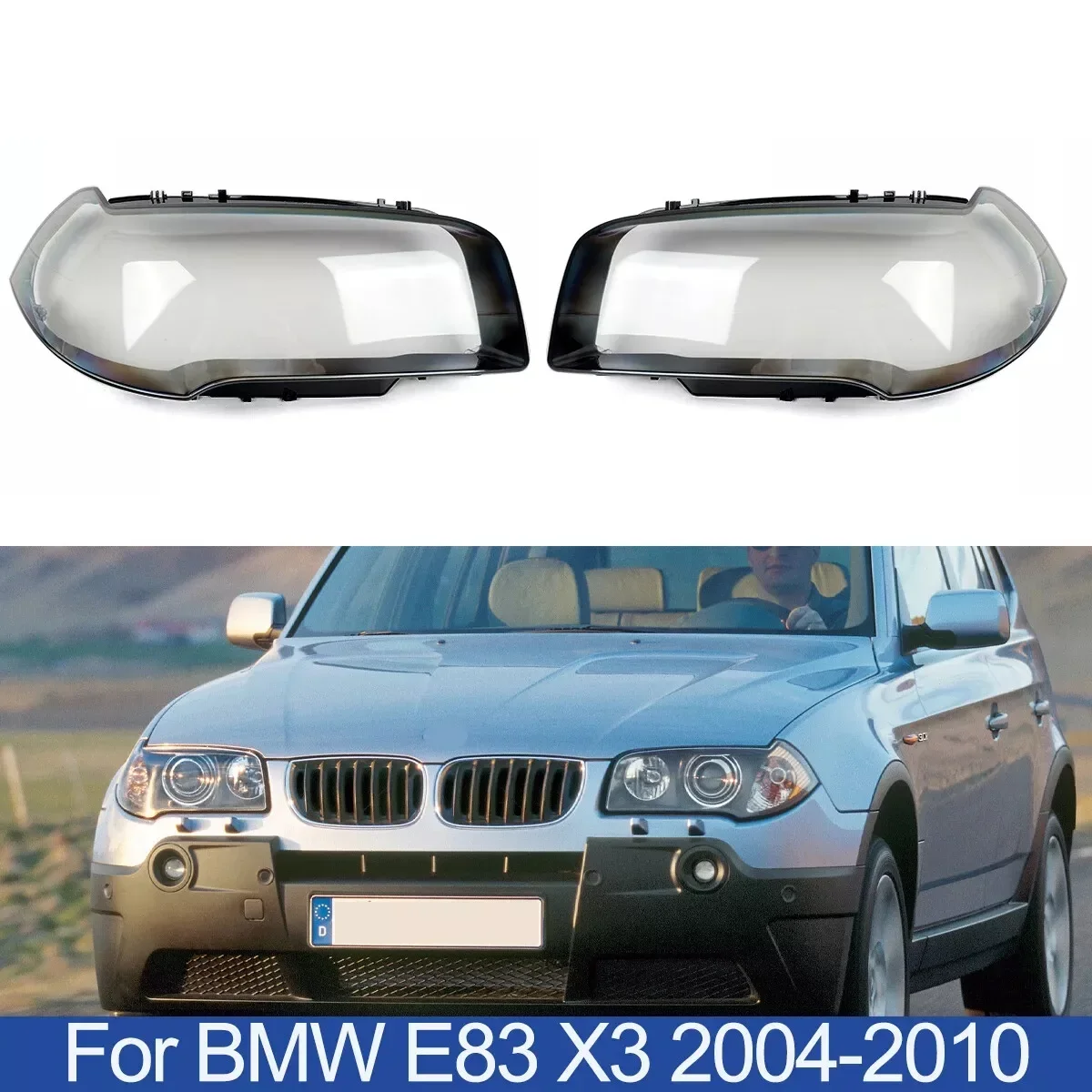 

Right/Left Car Headlight Lens Glass Lampshade Led Headlamp Lens Cover For BMW X3 E83 2004-2011 Headlight Cover Shell