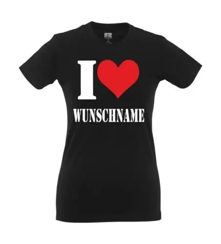 Ich liebe ich liebe liebe wunschtext text kann frei gewälzt werden i girlie shirt