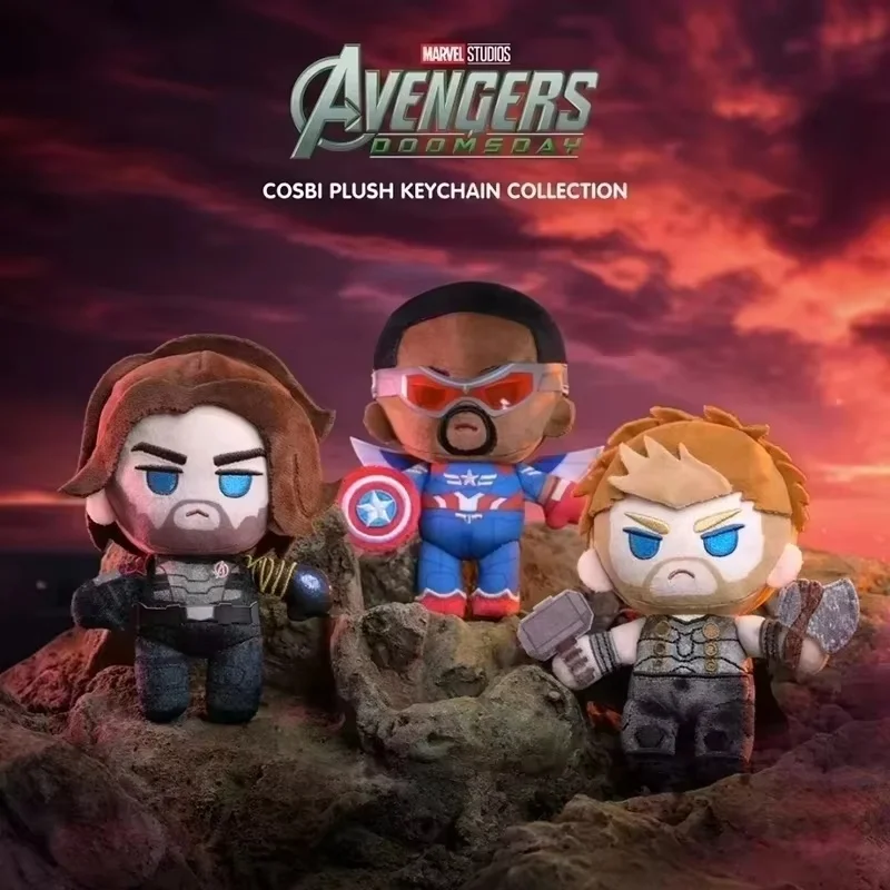 Hot Toys Avengers Doomsday Cosbi Series Keychain Blind Box Doctor Doom Thor Captain America Magneto Collectible Mystery Toy Gift