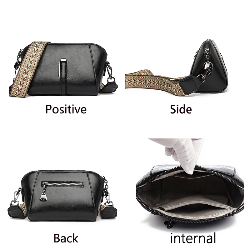 Fashion Shoulder Bags Genuine Leather Women Bags High Quality Crossbody Bags for Women Handbags Cowhide Messenger Bag Sac a main